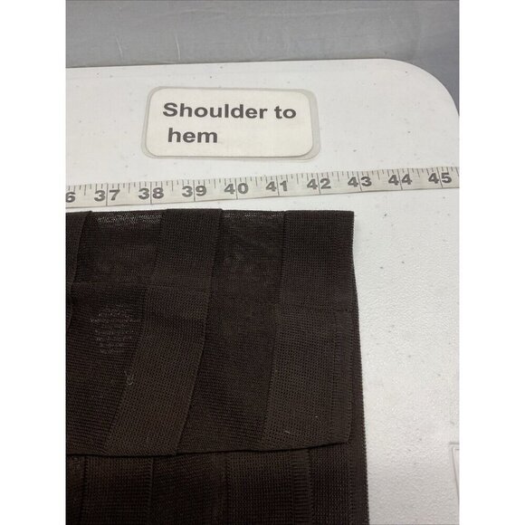 Misook Women’s Brown Striped Knit Open Front Cardigan Duster Size M - Picture 9 of 11